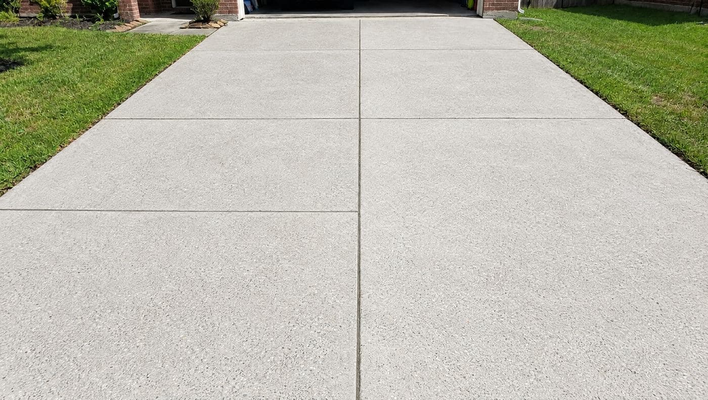 Concrete driveway — after