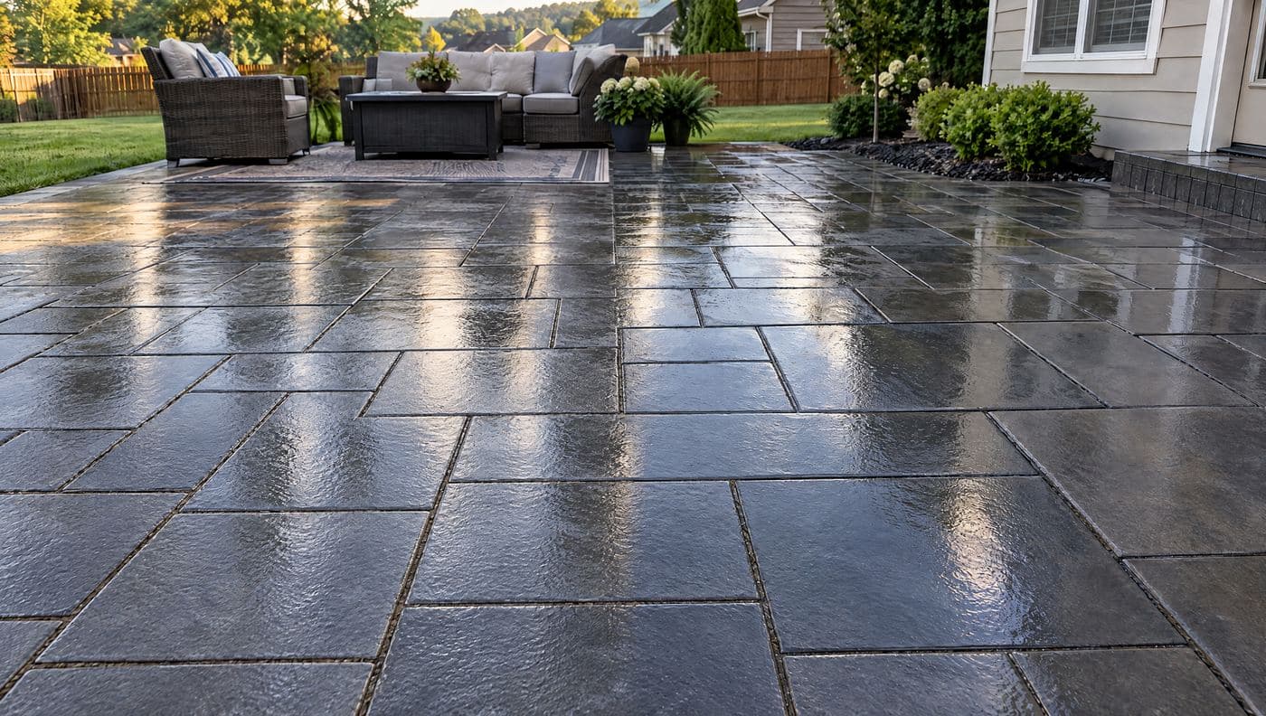Backyard paver patio — after